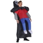 Inflatable Costume Ride-on Scary Black Costume Halloween Party Props