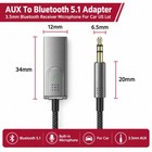 Aux To Bluetooth 5 1 Adapter 3 5mm Bluetooth Receiver Microphone For Car Stereo