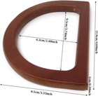 Honbay 2pcs Wooden D-shaped Purse Handles Bag Handle Replacement For Handmade Ba