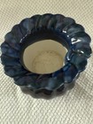 African Violet Flower 2-pc Pot Self Watering Planter Clay Ceramic Blue
