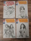 Wonder Woman Original Sketch Cover Art Drawing   4 Prints Lot Of 5 Drawings