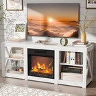 59  Electric Fireplace Tv Stand With Remote  Shelves For Tvs Up To 65 Inch New