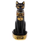 Ancient Egypt Egyptian Goddess Cat Bastet Pharaoh Figurine Statue Black