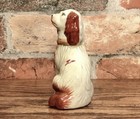 Staffordshire Red   White Spaniel Dog Miniature Porcelain Figurine