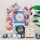 40 Inch Number Balloons 0-9 Rainbow Gradient Large Number 3 Balloons   