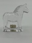 Vintage Scandinavian Crystal Dala Horse Lindshammar Figurine Sweden