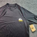 Quiksilver Mens Xl Hawaii Rash Guard Upf 50  Surf Swim Shirt Black Nwt