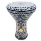 Gawharet El Fan 17  Mother Of Pearl Darbuka  blue River  Darbuka Drum Percussion