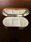 Lacquer Miniature Russian Small 3-section Pill Box Hand-painted Signed Fedoskino