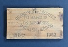 1962 Vintage 1 Wine Wood Panel Grand Vin De L  oville Crate Box Side Rare