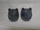 Mint Rosemeade Pottery Dog Salt   Pepper Shakers Blue Chow Chow  
