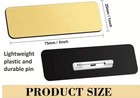Personalized Custom Engraved 1x3 Inch Golden Employee Name Tag Badge   Pin -fs