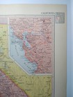 1957 Antique California Atlas Map - Vintage Encyclopedia Britannica World Atlas