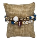 Football Fan Sporty Clay Heishi Beads Stretch Handmade Friendship Bracelets