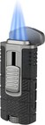 Xikar Tactical Triple Jet Flame Lighter  Black And Gunmetal  Lifetime Warranty