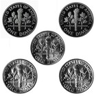 1996 P W D S S Roosevelt Dime 10c Year Set Proof   Bu Silver    West Point Dime