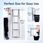 Stainless Steel Boat Ladder Telescoping Folding Heavy Duty Pontoon Swim Boarding