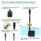 Domica 15w 220 Gph Fountain Pump With Light  Ultra Quiet Adjustable Water Pum   