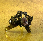 Extremely Rare Ancient Bronze Antique Roman Ring Amazing White Stone Ring