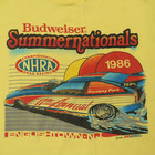 1986 Nhra Drag Racing T-shirt Single Stich Yellow Men M Budweiser