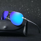 Men Women Vintage Retro Aviator Sunglasses Mirrored Polarized Lens Metal Frame
