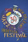 Vintage 1999 New Orleans Jazz   Heritage Festival T Shirt 30th Ann  L Brass Band