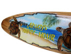 39  Hand Carved Wood Airbrushed Turtle Always Happy Hour Surfboard Sign Tiki Bar