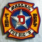 Fire Department Dallas 3d Routed Wood Patch Plaque Sign Custom 