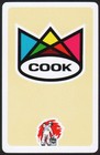 Vintage Single Playing Card Cook Paint Yellow Background Rainbow Crown And Boy