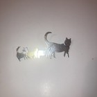 Vintage Mexico 925 Sterling Silver Brass Cat Family Brooch Pin Mixed Metal