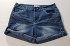Creative Looks Denim Shorts Women Size 12 Stretch Blue Cotton Blend Stretch