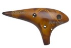 Premium Fine-crafted Ceramic 12-hole Alto C Ocarina Flute With Carrying Pouch