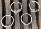 4 Silver Tone Napkin Rings Leaf Leaves Elegant Classy Look For Cloth Napkins