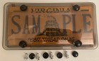 Phantom Tag Protector Tinted License Plate Cover W bolts   Black Bolt Caps