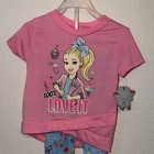 Jojo Siwa Nickelodeon Girls Pink 100  Love It Shirt And Leggings Set Size 2t Nwt
