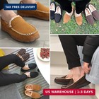 Mens Moccasin Slippers Indoor Outdoor Slip On Warm House Shoes Breathable