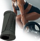 2pcs Angled Barbell Grips Ergonomic Rotating Handles For Weightlifting Gym