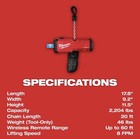 Milwaukee 2983-22hd M18 18v 1-ton Compact Chain Hoist Kit W  One-key And Remote