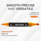 20x Zenacolor Fabric Markers  Dual Tip Fine chisel Point  Vivid Permanent Colors