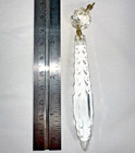 Set Of 4 Antique Clear Cut Crystal Prisms Chandelier Lamp Parts Suncatcher 3 