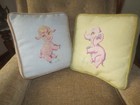 Hand Crafted Baby Lamb Needlepoint Box Pillow - 12 5  X 12 5  X 3  