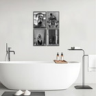 Funny Bathroom Decor Wall Art Set Of 4 black And White Wall Art Bathroom Vintage