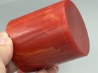 2 Vintage Red Swirl Bakelite   Catalin Dice Cups 1930s Cork Lined