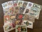  lot Of 25  1900 s Greetings Postcards flowers   Scenes  Floral -in Sleeves d-88