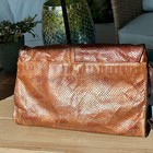 Vintage Sharif Snakeskin Patchwork Leather Purse Crossbody Bag Metallic Luxury