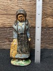 Antique Vintage Amish Pilgrim Lady Woman Cast Iron Original Paint