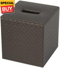 Square Paper Facial Tissue Box Cover Holder For Bathroom Vanity Countertop  Bedr
