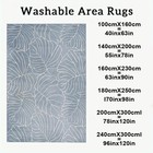 Velvet Washable Leaf Area Rug  Multiple Sizes  10 Colors Available