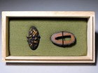 Fireflies Design Kinko        Fuchi Kashira Edo Era Tsuba Antique