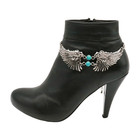 Women Silver Metal Boot Chain Bracelet Shoe Angel Wing Charm Eagle Flying Anklet